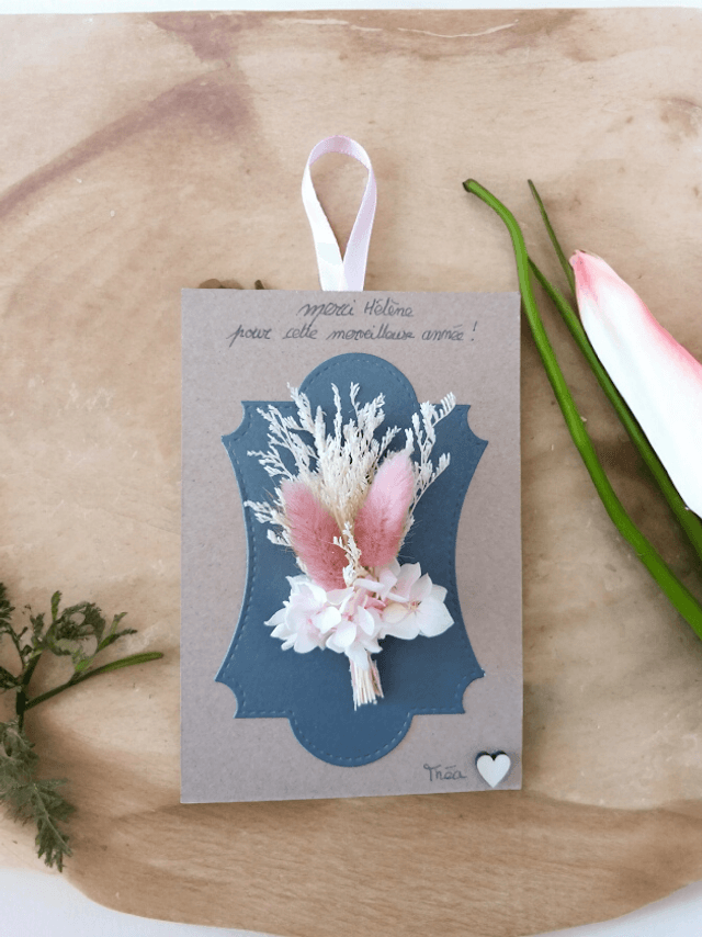 Carte fleurs séchées 