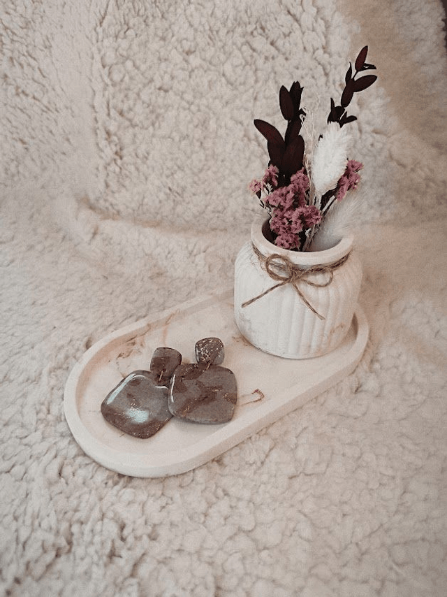 Plateau vide poches en Jesmonite