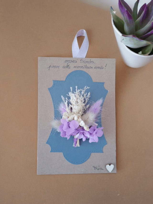 Carte fleurs séchées 