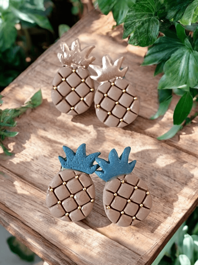 Boucles d'oreilles ananas 