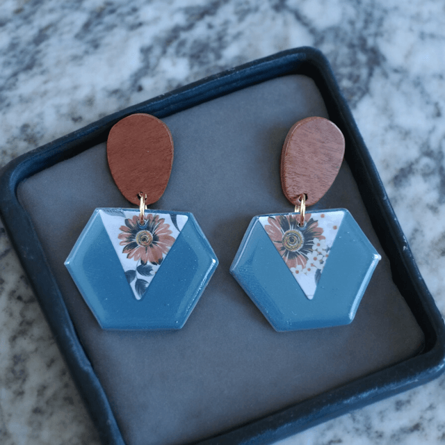 Boucles d'oreilles en argile polymère