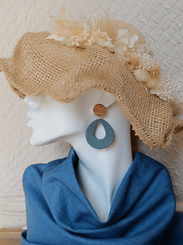 Boucles d'oreilles en argile polymère