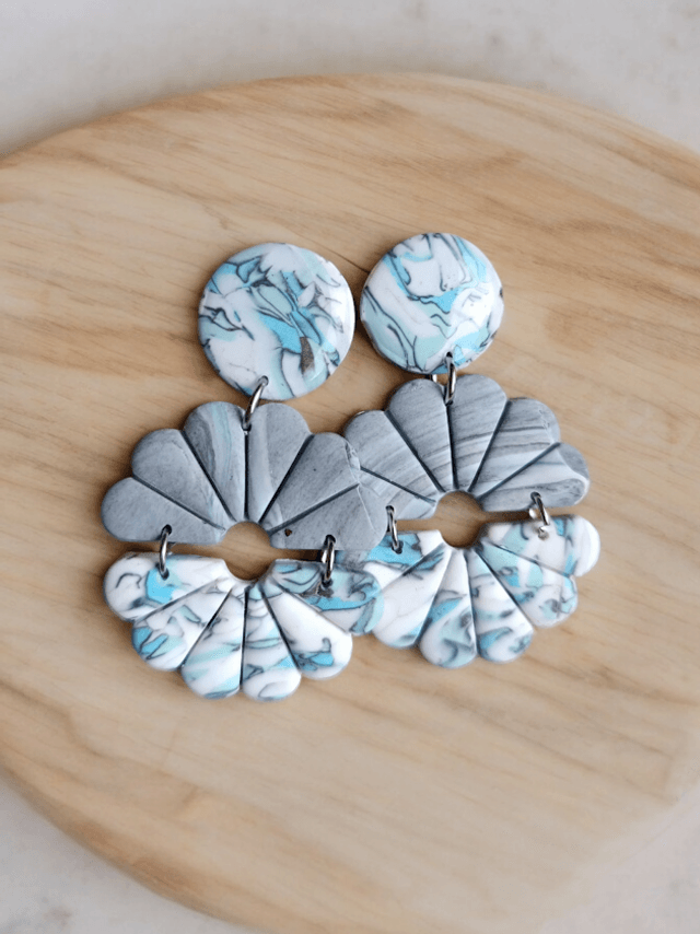 Boucles d'oreilles en argile polymère 