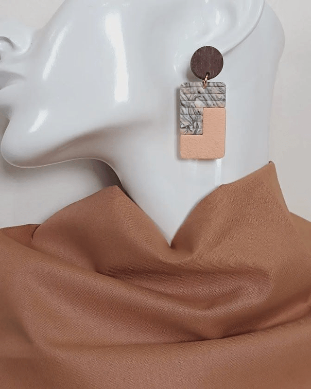 Boucles d'oreilles en argile polymère