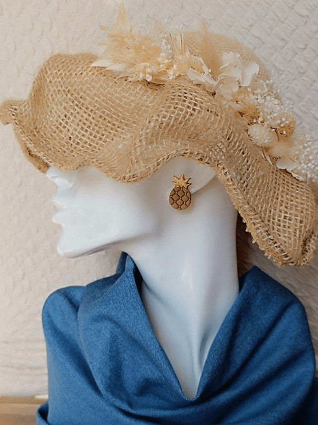 Boucles d'oreilles ananas 