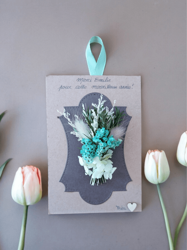 Carte fleurs séchées 