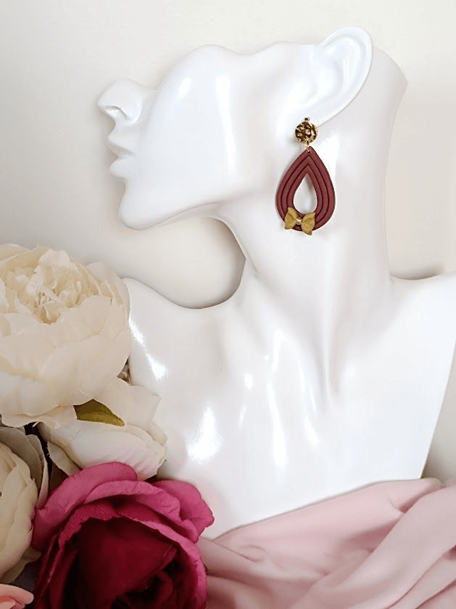 Boucles d'oreilles en argile polymère 