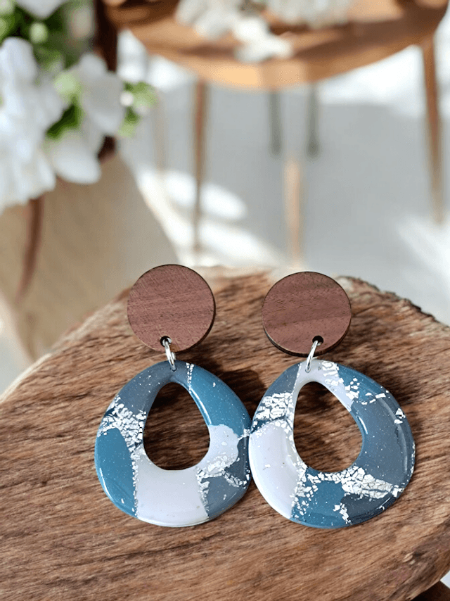 Boucles d'oreilles en argile polymère