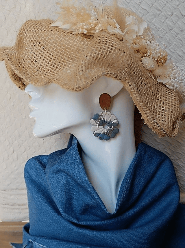 Boucles d'oreilles en argile polymère