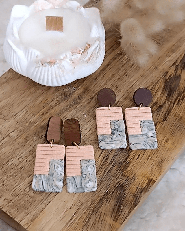 Boucles d&#039;oreilles en argile polymère
